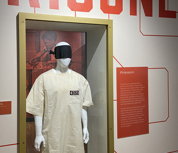 Museum display about the Stanford Prison Experiment